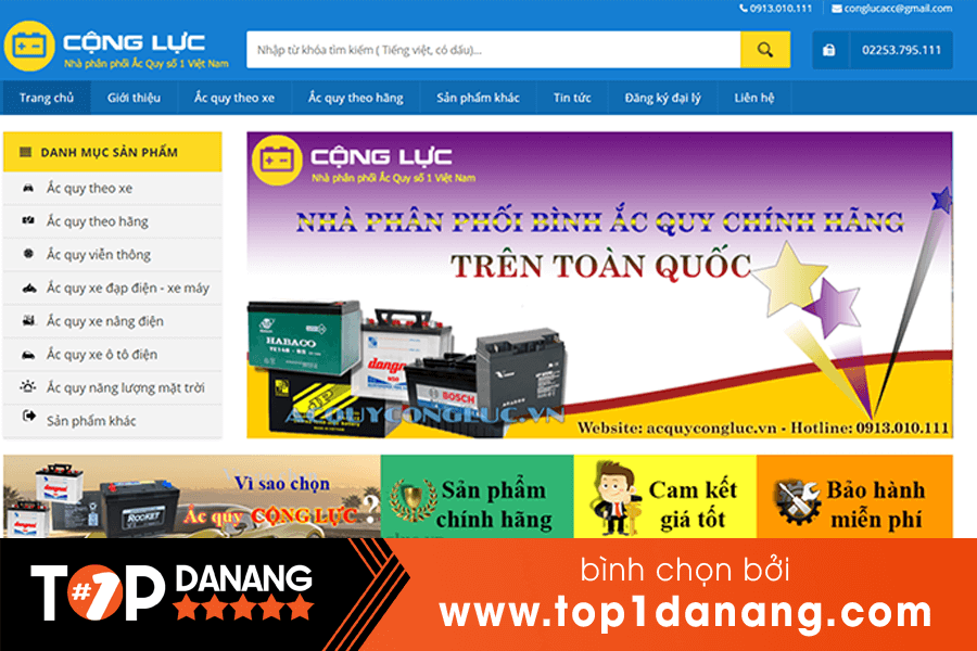 Bán ắc quy cũ tại Đà Nẵng Ắc quy Cộng Lực
