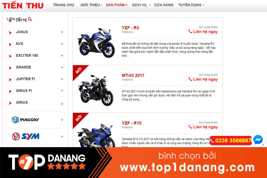 Đại lý Yamaha Tiến Thu Đà Nẵng