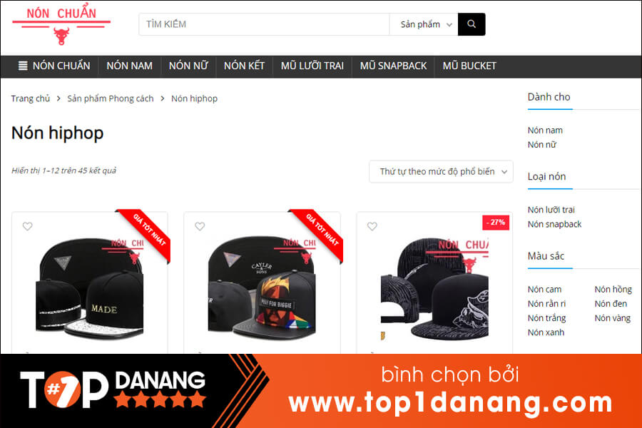 Mũ hiphop ở Đà Nẵng