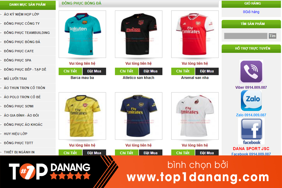 Áo bóng đá ở Đà Nẵng