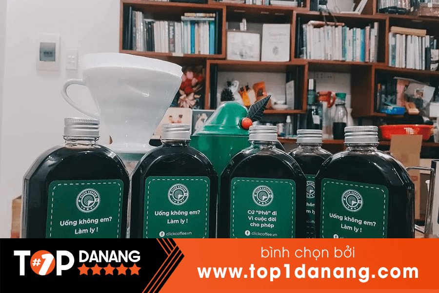 Không gian cà phê hộp Click Coffee Đà Nẵng