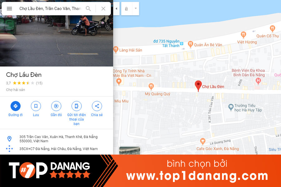 Chợ Lầu Đèn Đà Nẵng nằm ở đâu