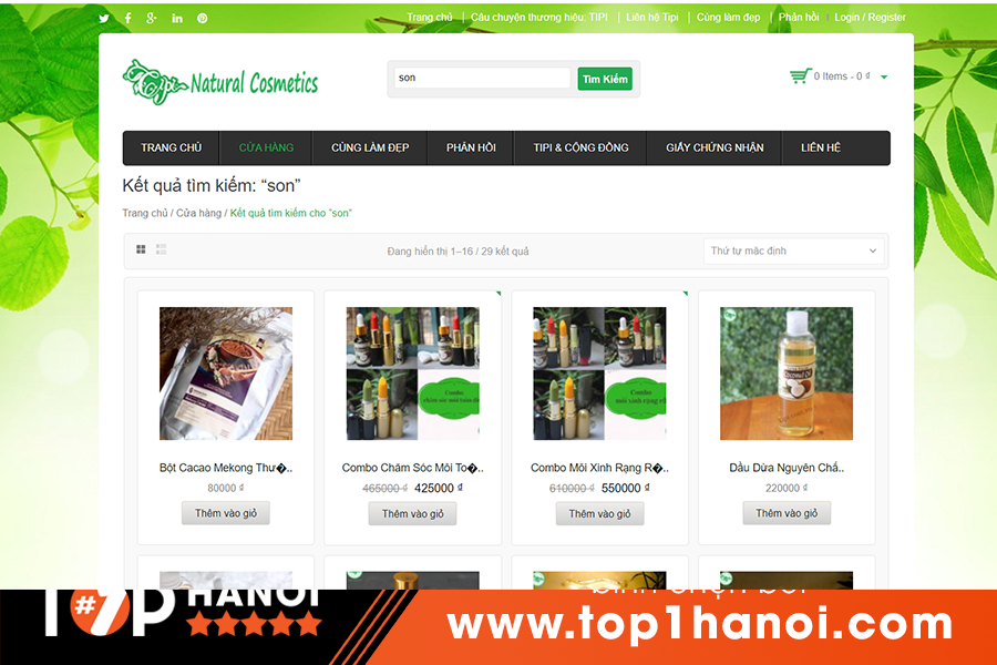 Cửa hàng được ưa chuộng