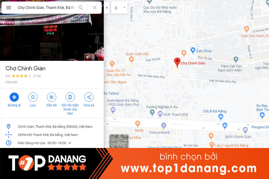 Địa chỉ Chợ Chính Gián Đà Nẵng