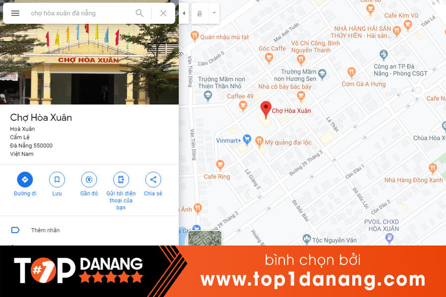 Địa chỉ chợ Hòa Xuân Đà Nẵng