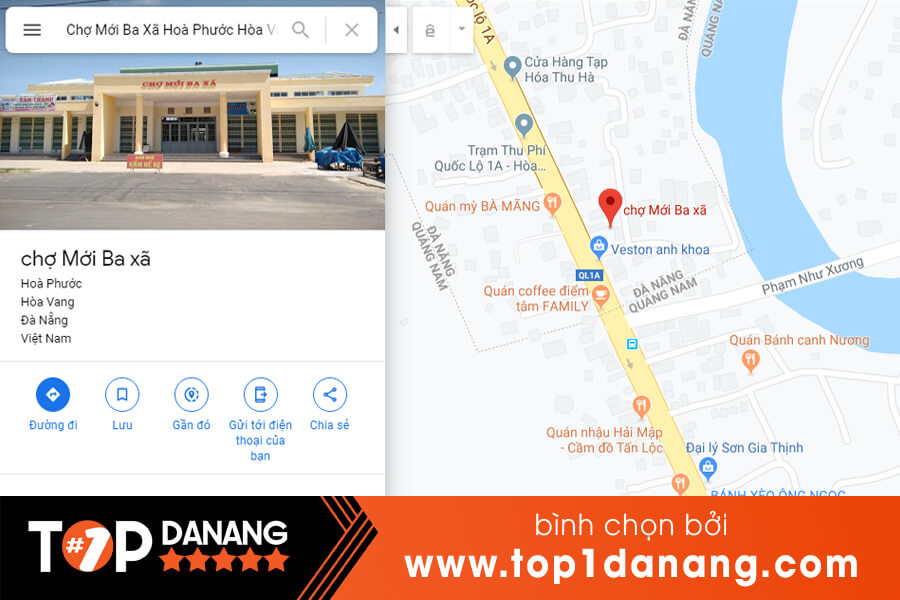 Địa chỉ chợ Mới Ba Xã Hòa Vang Đà Nẵng
