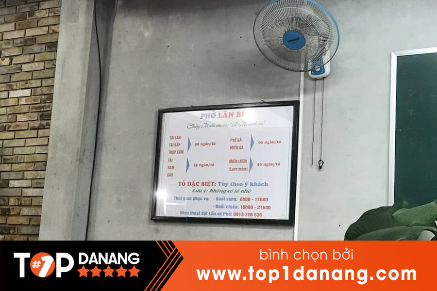 Giá phở Lân Béo Đà Nẵng