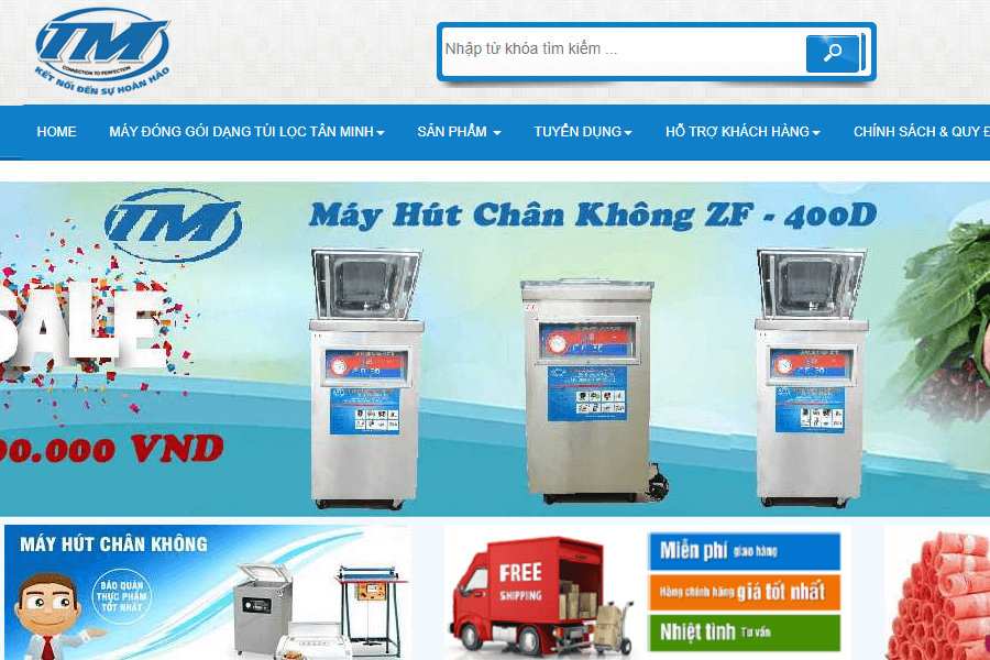 Máy hút chân không cơ khí Tân Minh