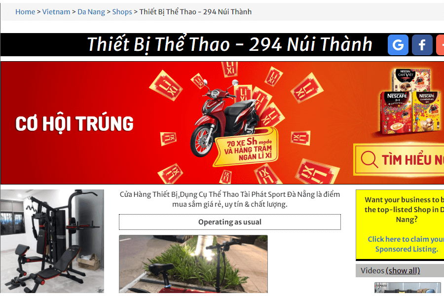 Thiết bị thể thao Đà Nẵng