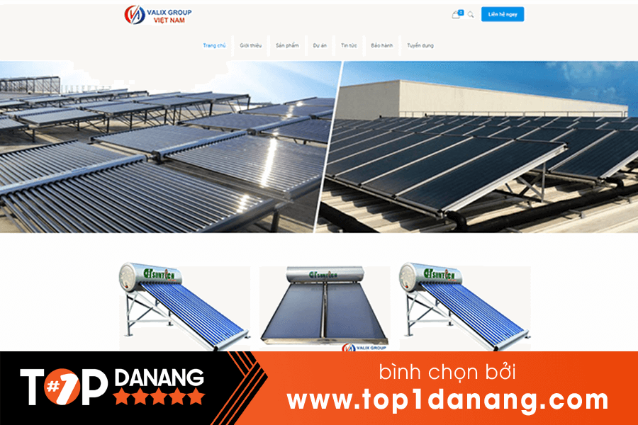 Máy nước nóng năng lượng mặt trời Đà Nẵng Valix Group