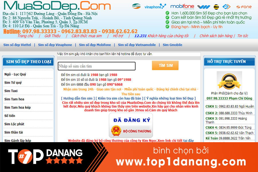 Mua sim số đẹp Đà Nẵng