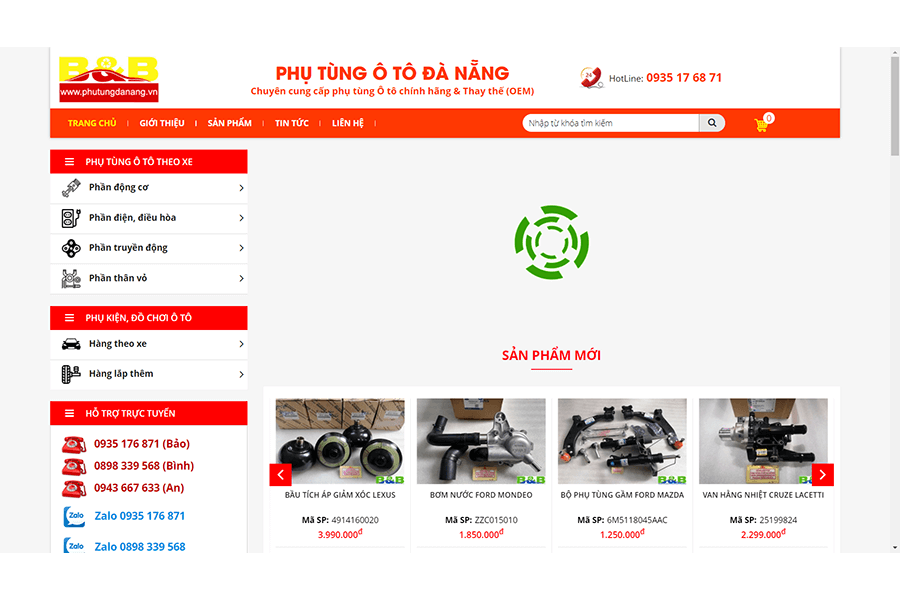 Cơ sở cung cấp phụ tùng ô tô tại điện biên phủ đà nẵng