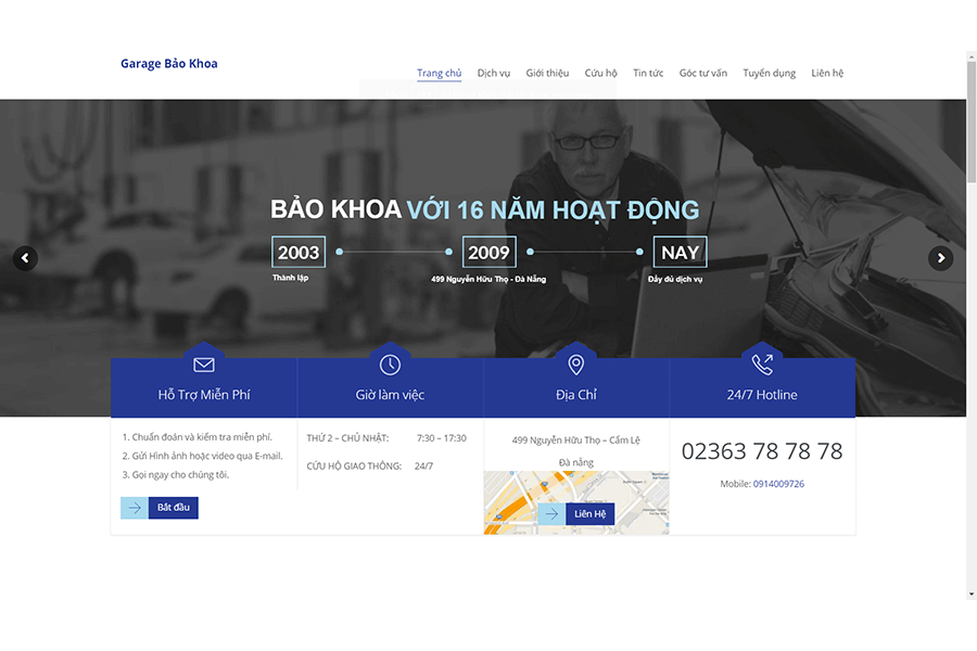 Thay phụ tùng ô tô chất lượng garage Bảo khoa