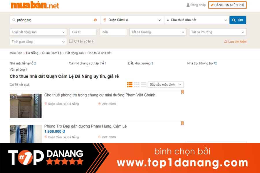 Thuê phòng trọ tại Đà Nẵng