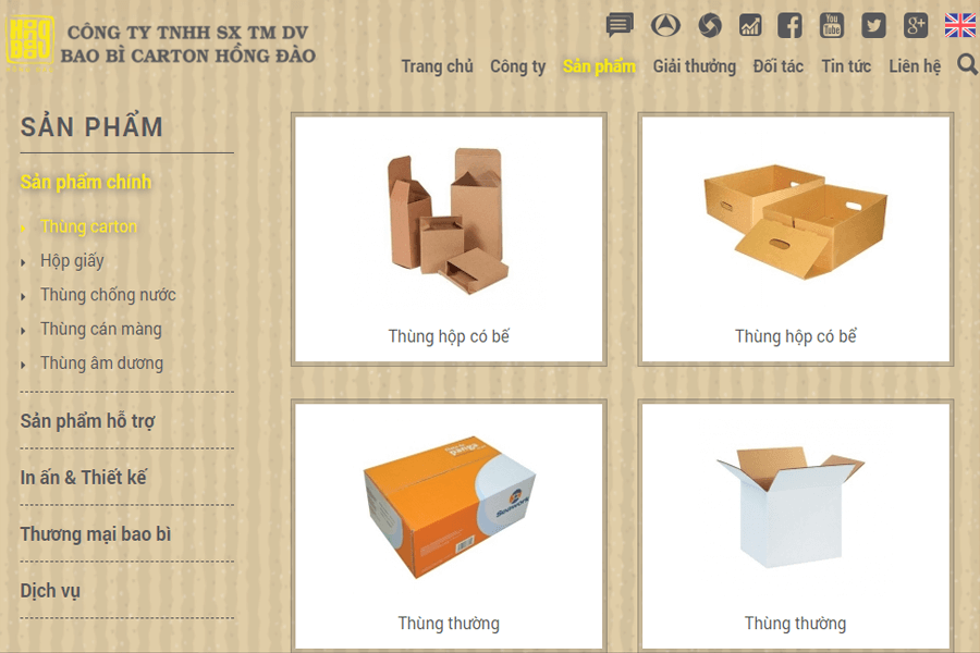 Cung cấp thùng carton - Bao bì Hồng Đào Đà Nẵng