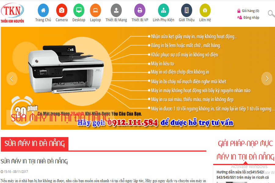  Sửa máy in giá rẻ tại Đà Nẵng - Thiên Kim Nguyên