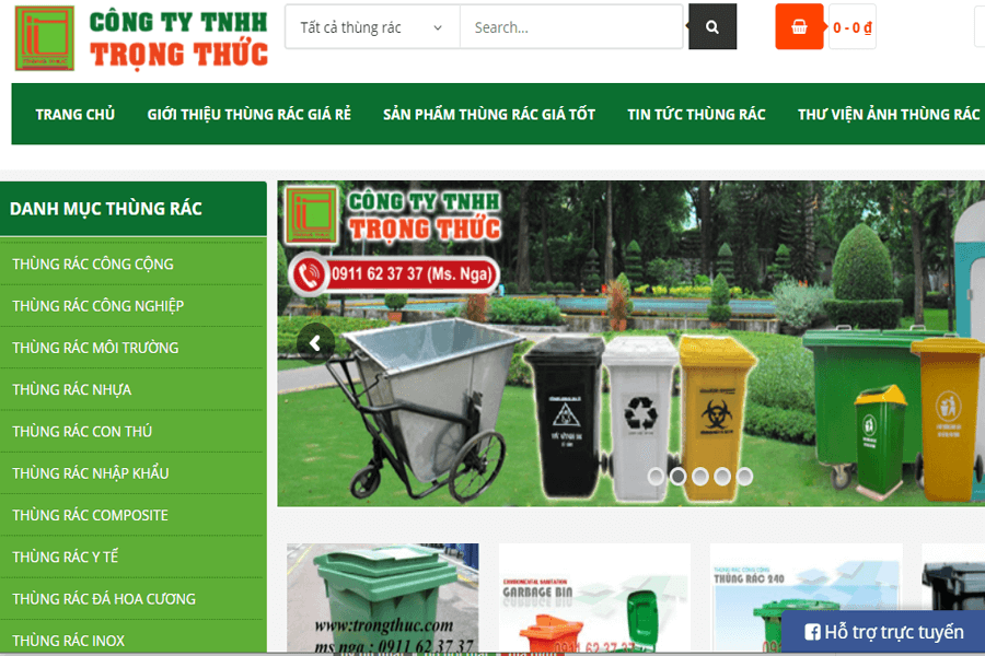 Thùng rác nhựa Đà Nẵng - Trọng Thức
