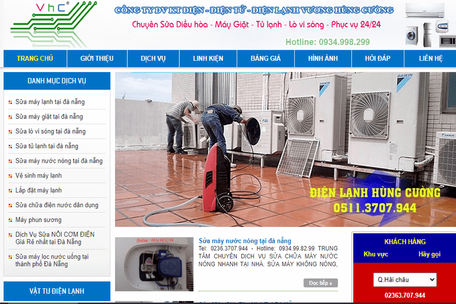 Địa chỉ sửa chữa máy hút bụi Đà Nẵng - Hùng Cương