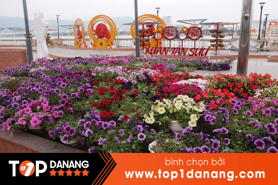 Đường Hoa Bạch Đằng dịp Tết Đà Nẵng