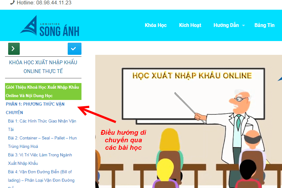 học xuất nhập khẩu online đà nẵng của trung tâm Song Ánh Logs