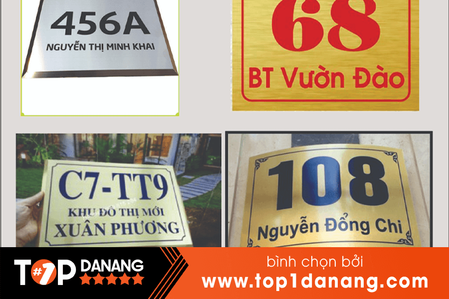 Làm biển số nhà chất lượng tại Đà Nẵng tại Công ty Điện tử Đa Sắc Màu