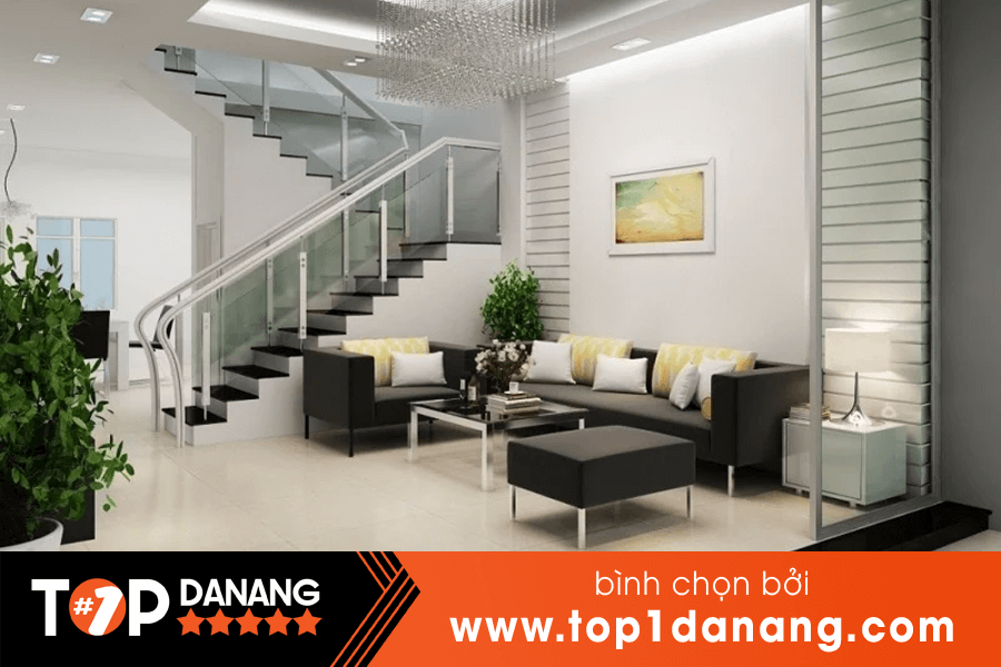 thi công lan can kính cầu thang Phúc Đạt Đà Nẵng